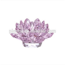 Pink Crystal Lotus Flower For Wedding Gifts